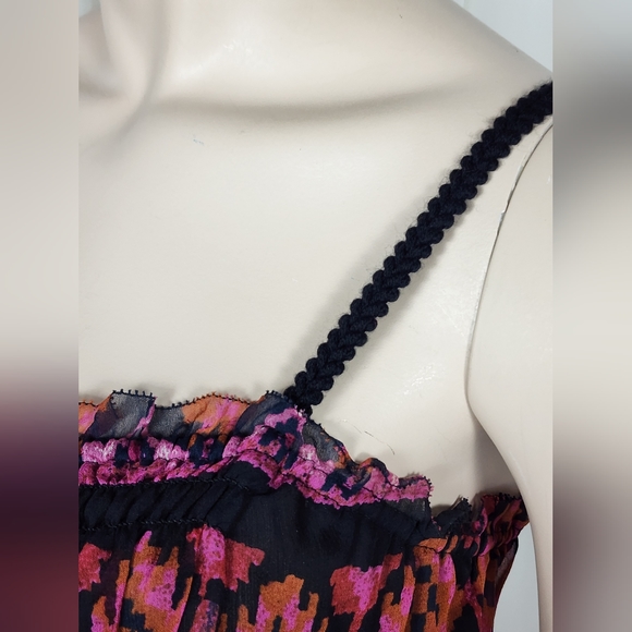 Diane von Furstenberg sheer silk tank top 10 - Picture 2 of 6